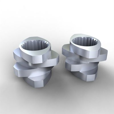 Inoxidável 0,02Mm Tolerância Spline Gneading Blcok aquecimento para extrusora de parafuso duplo